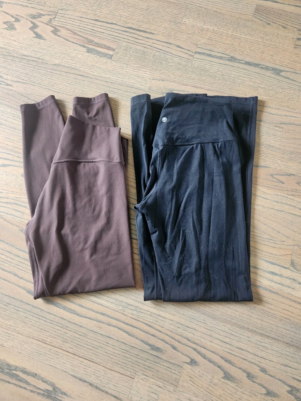 Crz Yoga High Waist Leggings - Black and Brown